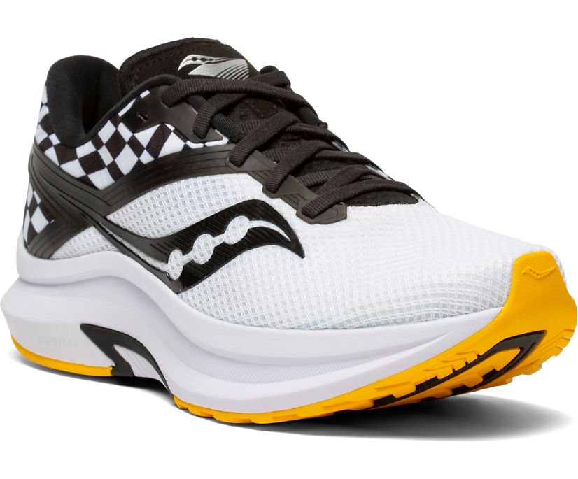 Women's Saucony Axon Running Shoes White / Black | Singapore 087OKIR